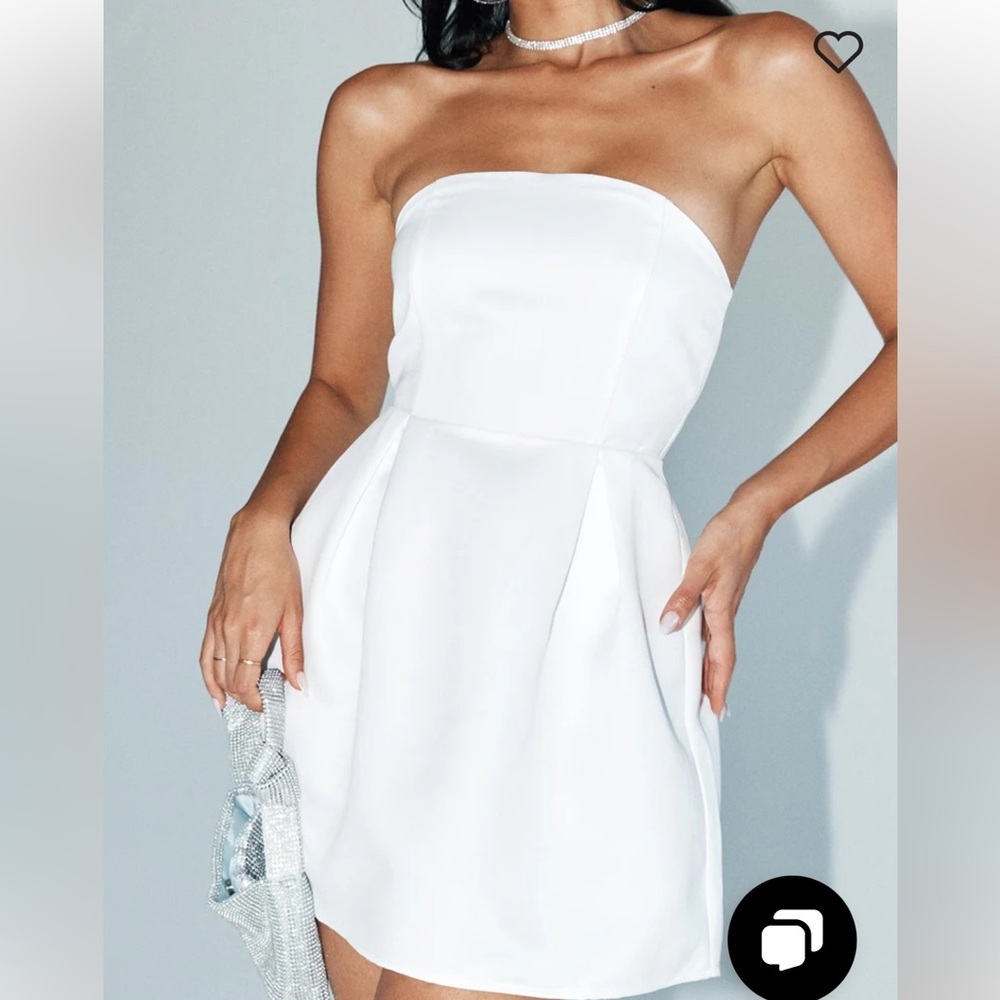 NWOT Princess Polly Spader Corset Strapless White mini Dress